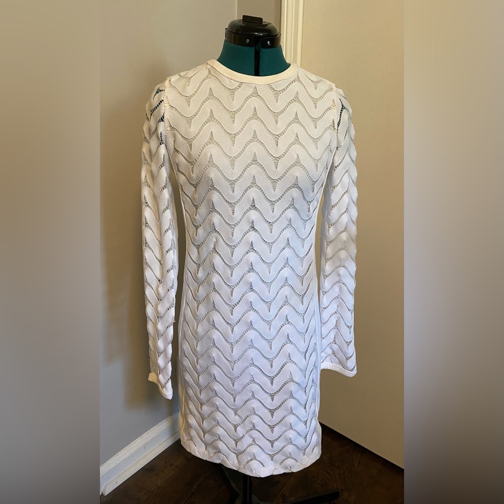 Diane von Furstenberg Lace White Mini Dress Size 6
